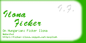 ilona ficker business card